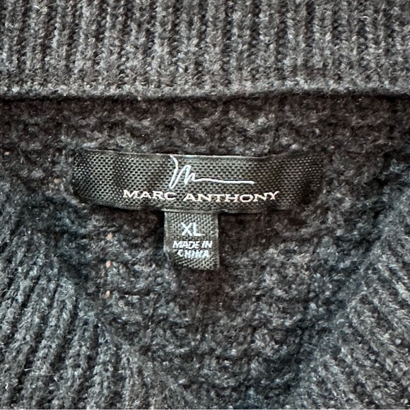 Marc Anthony Charcoal Shawl Collar Wool Blend Sweater XL - Picture 4 of 8